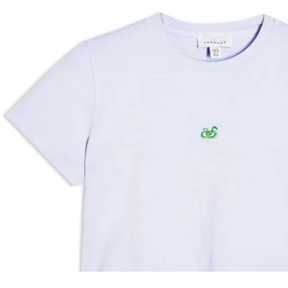 Purple Crop Top Snake T-shirt Multi Size New - Picture 3 of 6